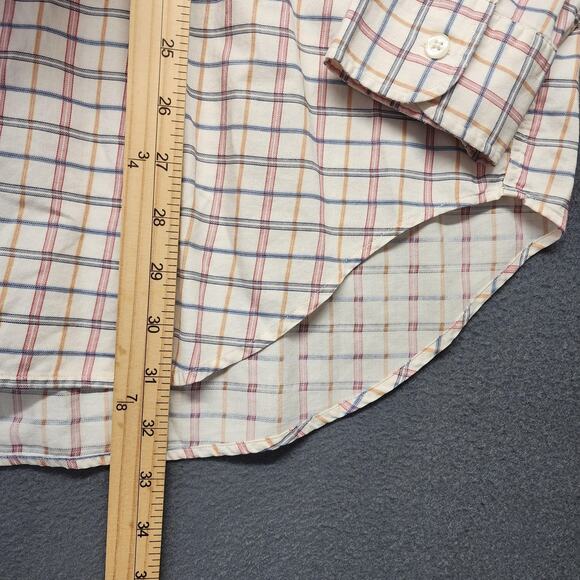 Austin Reed Shirt Mens Large Multicolor Plaid Button Down Long Sleeve Cotton Vtg - Picture 5 of 8